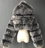Damen Kunstpelz Mantel Winterjacke Kurz Kunstpelz Mäntel Produktbild-Vorschau 4
