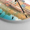 Wanduhr - Rund - Glasuhr - Segelboote Wasser Architektur Produktbild-Vorschau 5