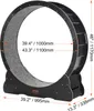 A black wooden cat wheel with gray carpet lining, shown from a slight diagonal angle with measurement labels. Náhľad obrázku produktu