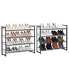 Regał Na Buty 92,5X30,7X163,5 Cm Czarny Podgląd zdjęcia produktu 13
