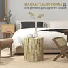 HOMCOM Beistelltisch, Couchtisch im Baumstumpf-Design, Rund Produktbild-Vorschau 4