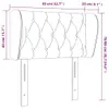 vidaXL Kopfteil mit Ohren Rosa 83x23x78/88 cm Samt -  Kopf- Produktbild-Vorschau 14