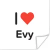 MuchoWow® Poster Ich liebe - Evy - Mädchen 75x75 cm - Wand Produktbild-Vorschau 1