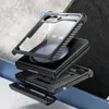 An exploded view of a phone case, showing its different layers and components. Produktbild-Vorschau