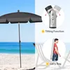 Sekey Sonnenschirme Ø200 cm Balkonschirm Gartenschirm Produktbild-Vorschau 2