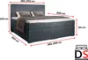 Boxspringbett BOSTON 180x200 cm Velour Paros 6 Dunkelgrau Produktbild-Vorschau 5