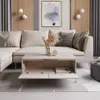A modern living room scene featuring a sectional sofa and a coffee table. Produktbild-Vorschau