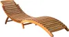 Lettino con cuscino in legno massiccio di acacia crema Anteprima dell’immagine prodotto 9