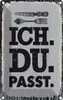 vianmo Blechschild 30x20 cm Ich Du passt Gabel Messer Produktbild-Vorschau 1