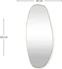 A full-length shot of an organic-shaped mirror with dimensions indicated. Podgląd zdjęcia produktu