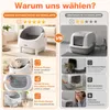 Selbstreinigende Katzentoilette Offen Katzenklo Automatisch Produktbild-Vorschau 7