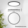Plafonnier LED salle de bain projections d'eau plat, noir Voir les images du produit 5