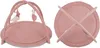 A collage of two images showing a pink baby play gym and activity mat from different angles. Produktbild-Vorschau