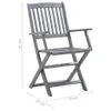Möbel Klappbare Gartenstühle 6 Stk. mit Sitzkissen Produktbild-Vorschau 12