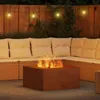 vidaXL Focolare marrone 80 x 80 x 40 cm Acciaio resistente Anteprima dell’immagine prodotto 4