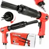 A collage of images showing a needle scaler tool and its packaging. Produktbild-Vorschau