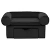 vidaXL Hundesofa mit Schublade Schwarz 75x50x38 cm Plüsch Produktbild-Vorschau 3