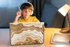 MuchoWow® Laptop Aufkleber Sticker Cover Glitzer - Gold - Produktbild-Vorschau 3