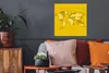 MuchoWow® Poster Weltkarte - Gelb - Weiß - Buchstaben 50x50 Produktbild-Vorschau 2