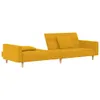 Maison Exclusive - Schlafsofa 2-Sitzer mit 2 Kissen Gelb Produktbild-Vorschau 5