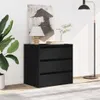 vidaXL Komoda z szufladami czarna 60x41x58 cm materiał Podgląd zdjęcia produktu 3