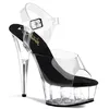 DELIGHT-608 Damen Sandale von Pleaser, Schwarz Transparent Produktbild-Vorschau 2