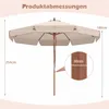 Parasol COSTWAY φ300cm, parasol de jardin avec volant, Voir les images du produit 3