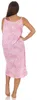 Damen Nachthemd Sleepshirt Nachtwäsche ohne Ärmel; Rosa M Produktbild-Vorschau 3