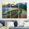 DEQORI Glasbild Echtglas 3x50x100 cm 'Reisterrassenfelder' Produktbild-Vorschau 4