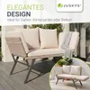 JUSKYS® Gartenbank Calvia - Creme/Sand Liegefunktion, Produktbild-Vorschau 7