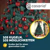 DEUBA® Weihnachtskugeln 103tlg Ø 3-8cm Kunststoff matt Produktbild-Vorschau 2