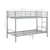 Etagenbett Grau Metall 90×200 cm Produktbild-Vorschau 8