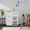 Kuchynský vozík na kolieskach, Kuchynský vozík s 3 Náhľad obrázku produktu 1