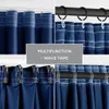 Gardine Kräuselband 140x245 cm Vorhang Indigo Verdunkelnd Produktbild-Vorschau 4