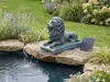 Löwe Solar Brunnen Wasserspeier solarbetrieben – Teichfigur Produktbild-Vorschau 5