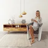 Kondela Konferenční křeslo Cuba - bílá  / šedý šenil Náhled obrázku produktu 11