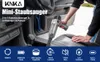 A person is using a handheld vacuum cleaner inside a car. Produktbild-Vorschau