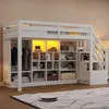 Merax Etagenbett Hochbett 90x200cm mit Stauraumschränken, Produktbild-Vorschau 9