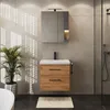 Planetmöbel Waschtischunterschrank 63cm Gold Eiche mit Produktbild-Vorschau 7