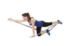 A woman is performing a fitness exercise using a resistance band. Produktbild-Vorschau