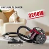 A vacuum cleaner is shown on a carpet next to a chair with a cat sitting on it. Text overlays indicate the product's power. Produktbild-Vorschau