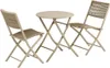 Set da caffè Arja 1 tavolo 2 sedie taupe. Anteprima dell’immagine prodotto 2