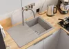 PRIMAGRAN Spülbecken Grau 78x50cm, Granitspüle 1 Becken + Produktbild-Vorschau 2