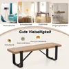 COSTWAY Eingangsbank, 152,5 cm Flurbank mit Metallrahmen, Produktbild-Vorschau 3