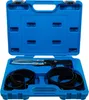 A blue plastic case containing a set of piston ring compressors and bands. Voir les images du produit
