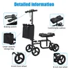 Lenkbarer Knie-Scooter mit Hinterradbremse und Produktbild-Vorschau 7
