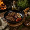 MAYSTERNYA Gusseisen-Grillpfanne mit Holzgriff – ø 24 x 4 Produktbild-Vorschau 2