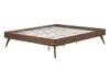 BELIANI Posteľ tmavé drevo 140 x 200 cm MDF posteľový rám Náhľad obrázku produktu 4