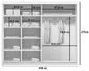 Geräumiger Kleiderschrank mit Spiegel 200/215 HUGO – Eiche Produktbild-Vorschau 2