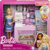 A Barbie coffee shop playset in its packaging, featuring a Barbie doll and various accessories. Produktbild-Vorschau